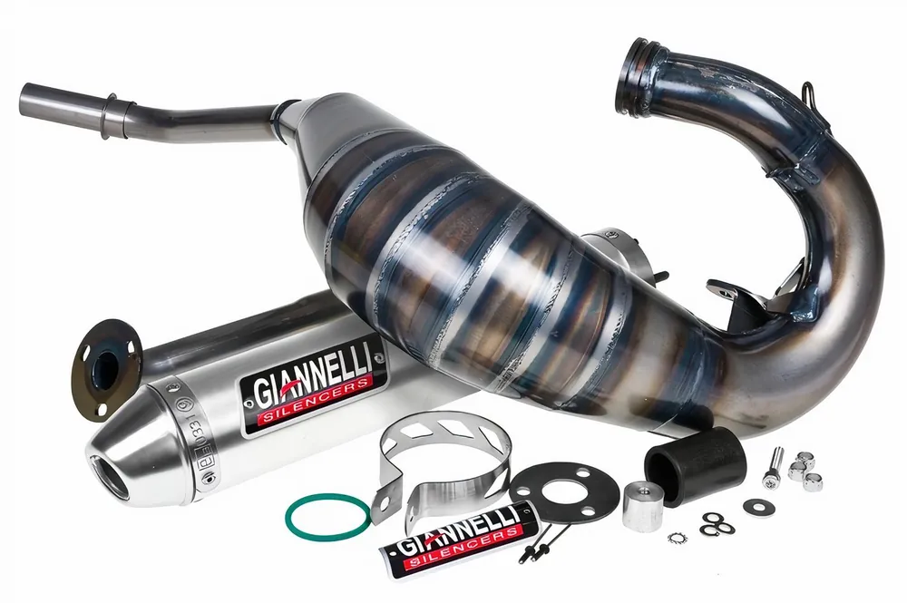 Auspuffanlage Giannelli Enduro mit Zulassung, Aluminium für Husqvarna WRE 125 05-08 / SM 125 05-08 Preiswert