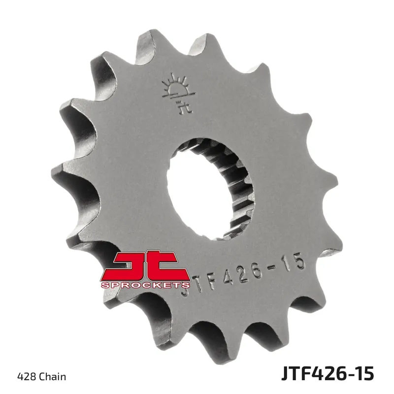 Bestpreis Ritzel JT Sprockets 428 15Z feinverzahnt Innendurchmesser 18mm / 20mm für Kreidler Supermoto Dice GS SM DT, Suzuki S SU Enduro DD Hyosung GA 2V Cruise