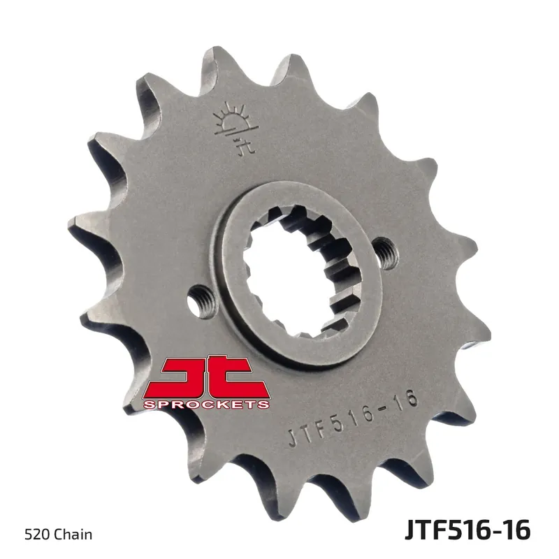 Ritzel JT Sprockets 520 16Z feinverzahnt Innendurchmesser 21,6mm / 25mm für Suzuki GS, Kawasaki KLR Tengai KLX S F A 250 - 650 ccm Bj. 1984 - 2017 Top-Seller