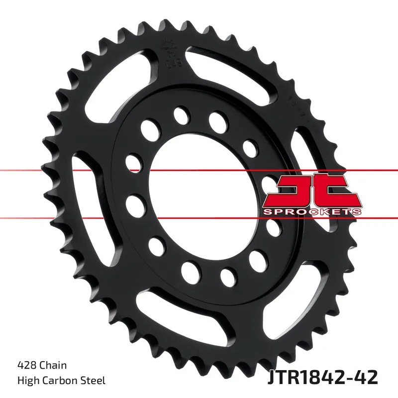 Sonderaktion Kettenrad JT Sprockets 428 42Z Innendurchmesser 62mm Lochkreis 80mm für Yamaha DT TW E Trailway YZ TY SR SE 80 - 350 ccm Bj. 1974 - 2015