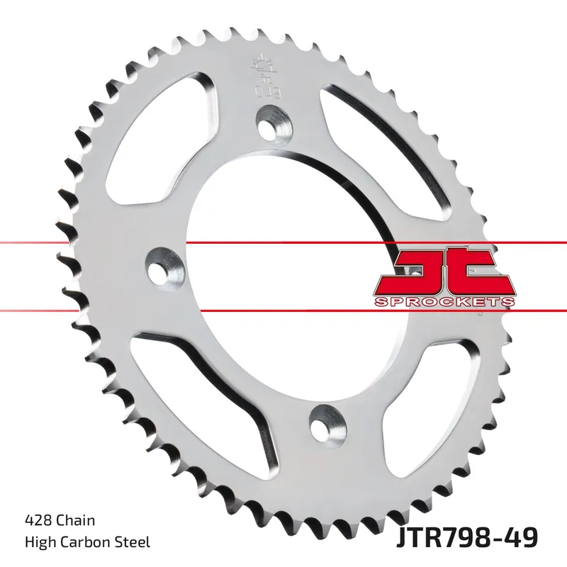 Neu Kettenrad JT Sprockets 428 49Z Innendurchmesser 100mm Lochkreis 120mm für Suzuki RM, Yamaha YZ L 80 / 85 ccm Bj. 1982 - 2022