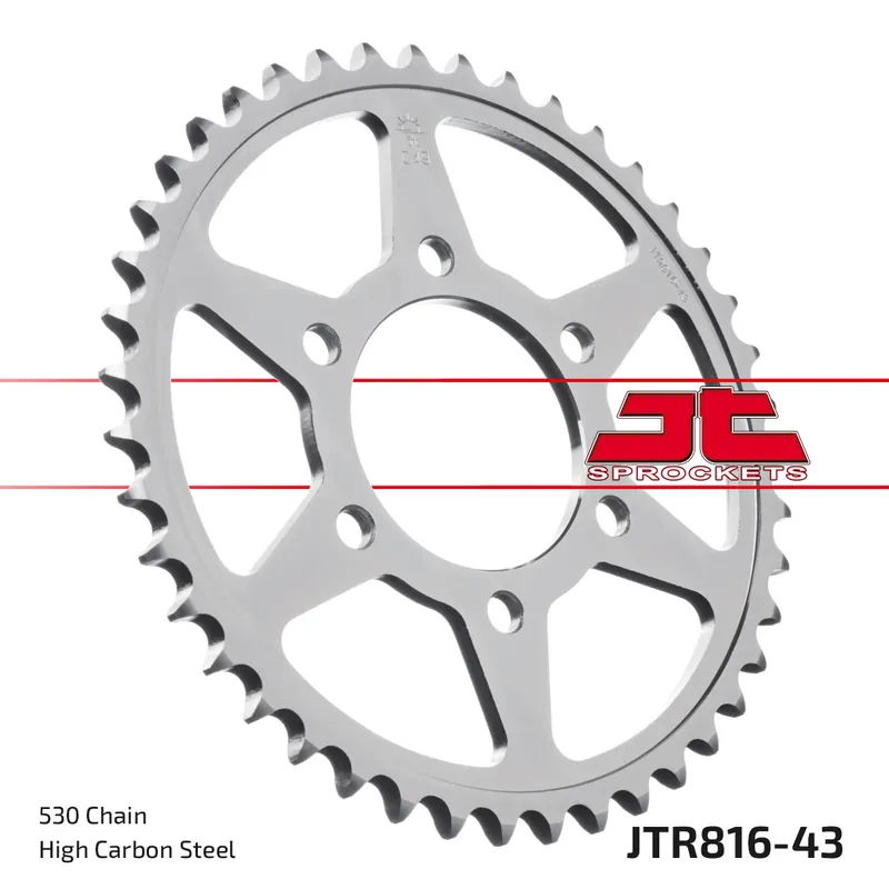 Meistverkauft Kettenrad JT Sprockets 530 43Z Innendurchmesser 76mm Lochkreis 100mm für Suzuki GSF Bandit N S RF GS GSX-R K.L.M.N GSX F W P.R Inazuma 400 - 1200 ccm Bj. 1973 - 2005