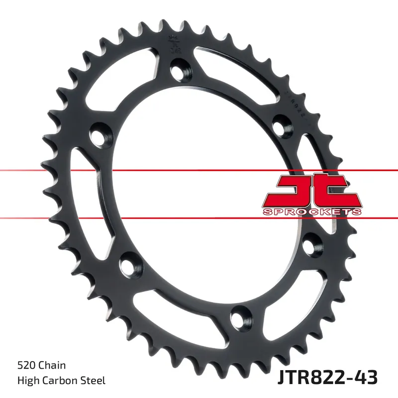 Kettenrad JT Sprockets 520 43Z Innendurchmesser 136mm Lochkreis 156mm für Husqvarna SM S TE R SMR, Beta RR Gas EC FSE WRE Supermotard Suzuki DR SH SE Bj. 1976 - 2021 Neu Im Sortiment