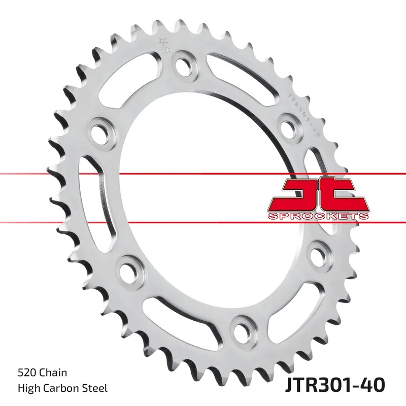 Kettenrad JT Sprockets 520 40Z Innendurchmesser 125mm Lochkreis 153mm für Honda XR R L CRF Rally 250 - 650 ccm Bj. 1990 - 2021 Finale Aktion