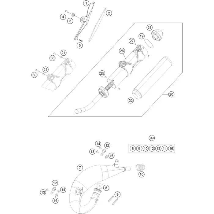 AUSPUFF TEILE KIT 05-15 Abverkauf
