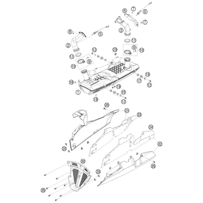 Expressversand AUSPUFFABD.LI. KPL. SW. GL.RC8