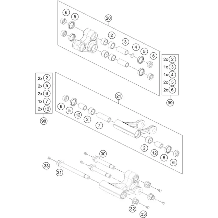 VERBINDUNGSHEBEL KPL. 07 Heißes Angebot