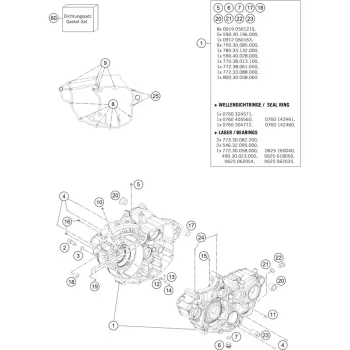 Ausverkauf DICHTUNGSSATZ MOTOR 350 SX-F