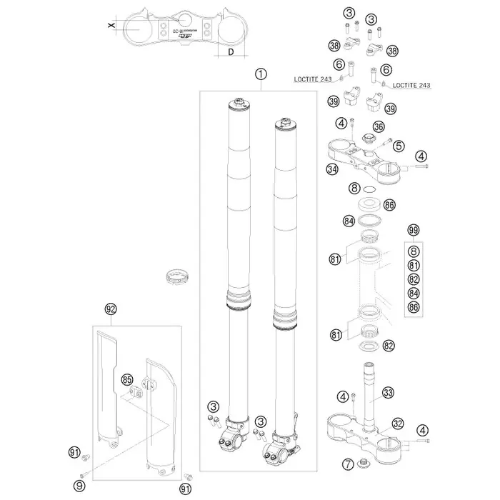 GABELSCHAFTRO. SMR 1MM EXZ. 08 Abverkauf