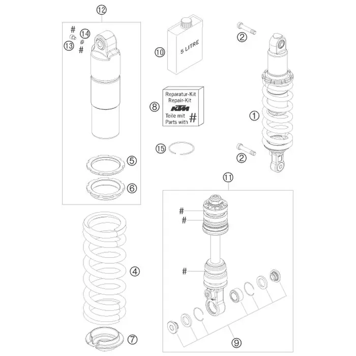 Reparaturkit Federbein 690 SMC Preiswert