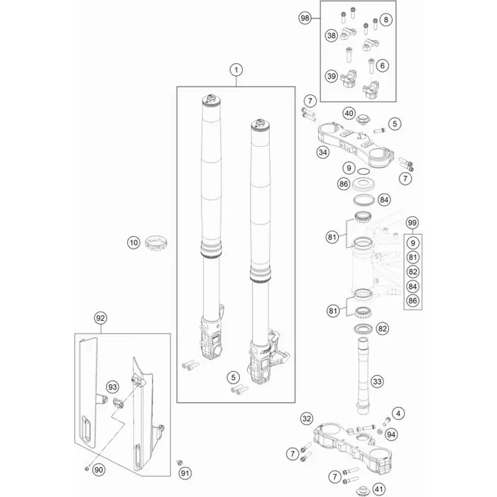 Letzte Chance LENKERAUFNAHME KIT 42MM 690SMC
