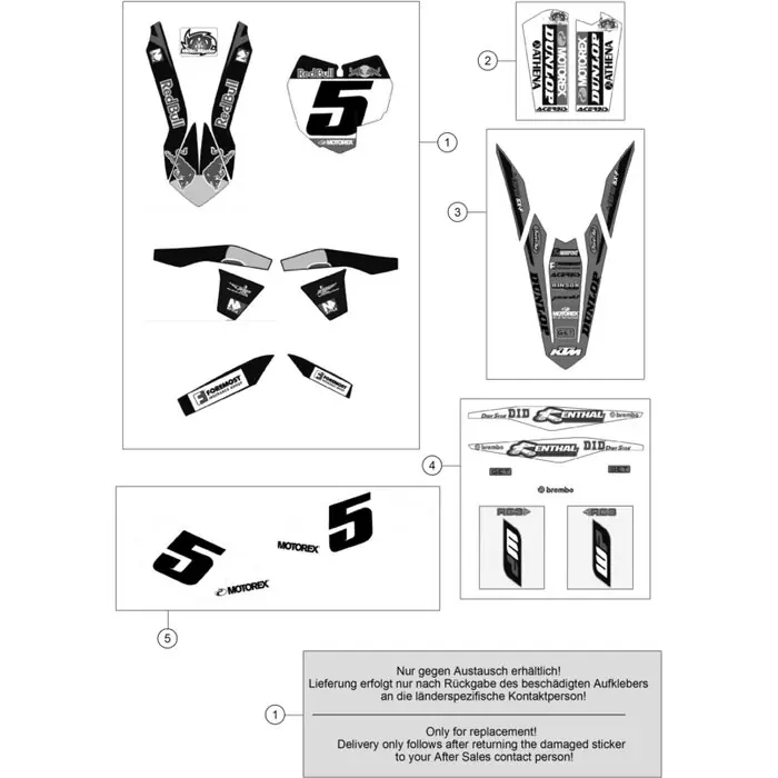 AUFKLEBER-SET SCHWINGE/GAB. 14 Angebot