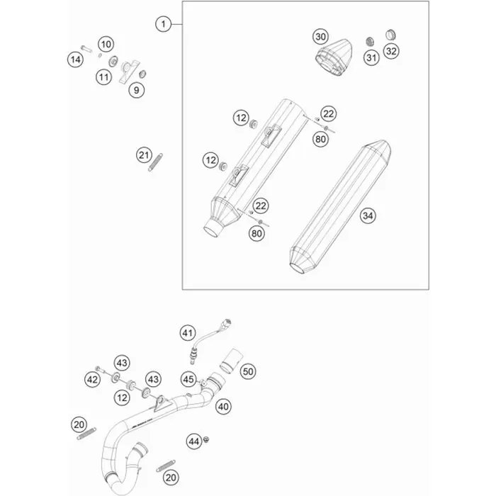 Auspuffkrümmer 250 EXC Wochenendangebot