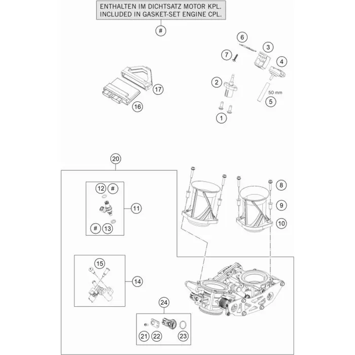 Ansaugtrichter L=80 Expressversand