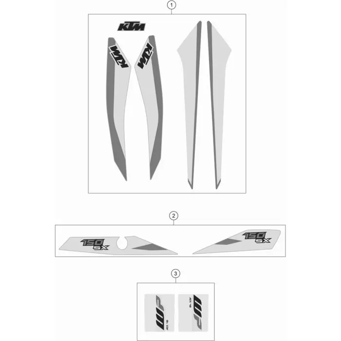 Aufkleberset 150 SX 2018 Knallerangebot