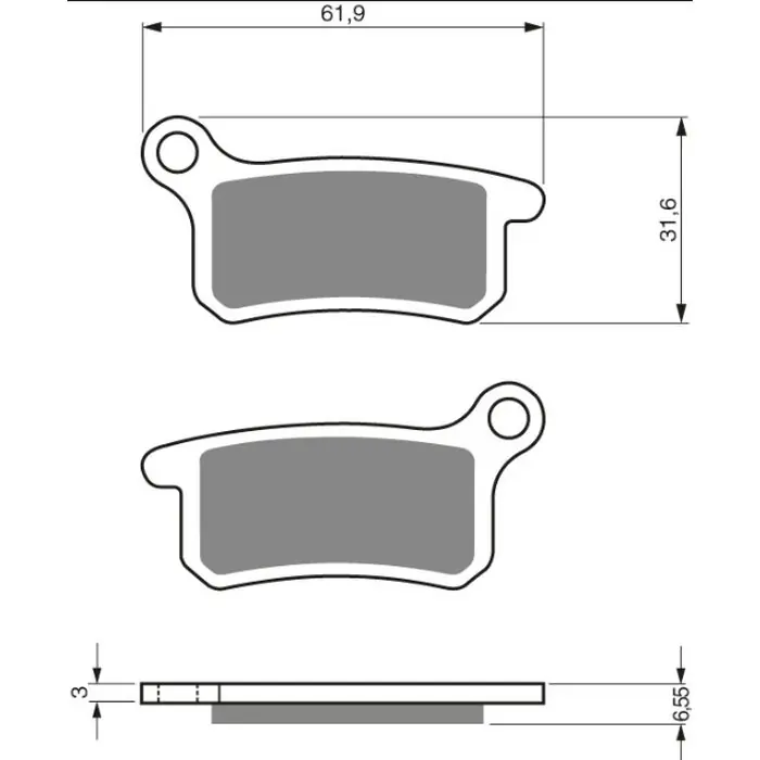 Bestseller Goldfren Bremsbeläge 185 S33 hinten/ rear
