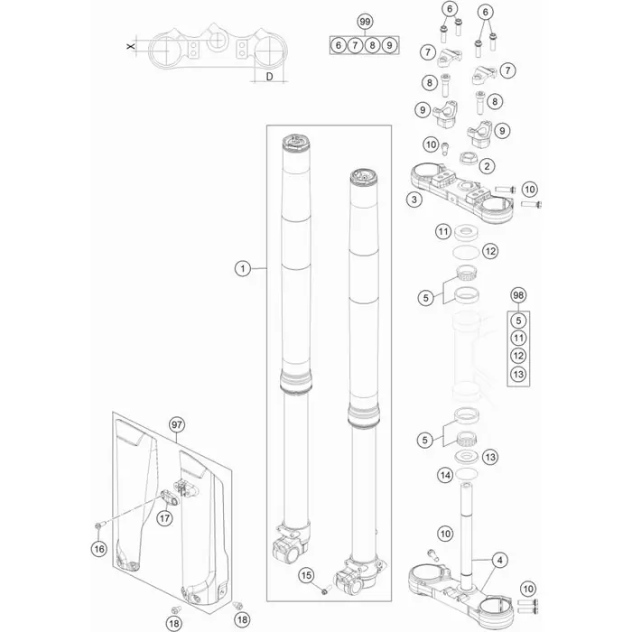 Gabelschutzkit 85 SX 19 Angebot