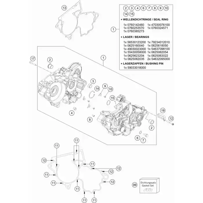 Motorgehäuse kpl. Heißes Angebot