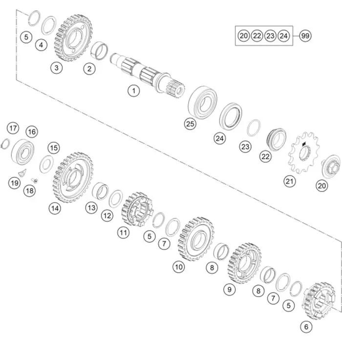 Kracherpreis Schieberad 5.Gang, Z=23