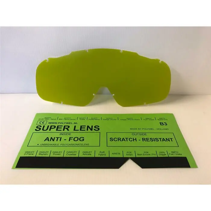 FOX Polywel AirSpc Scheibe Glas Linse Gelb Neu Im Sortiment