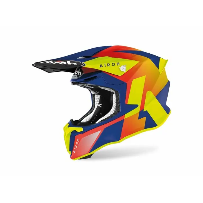 Airoh Helm Twist 2.0 Blau Orange Gelb Kracherpreis