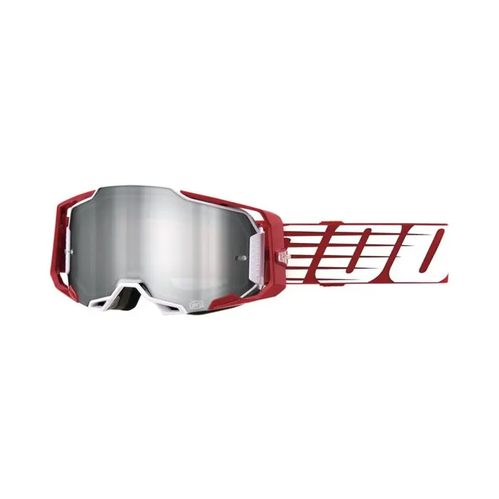 Highlight 100% Brille Armega Oversized Deep Rot Silber