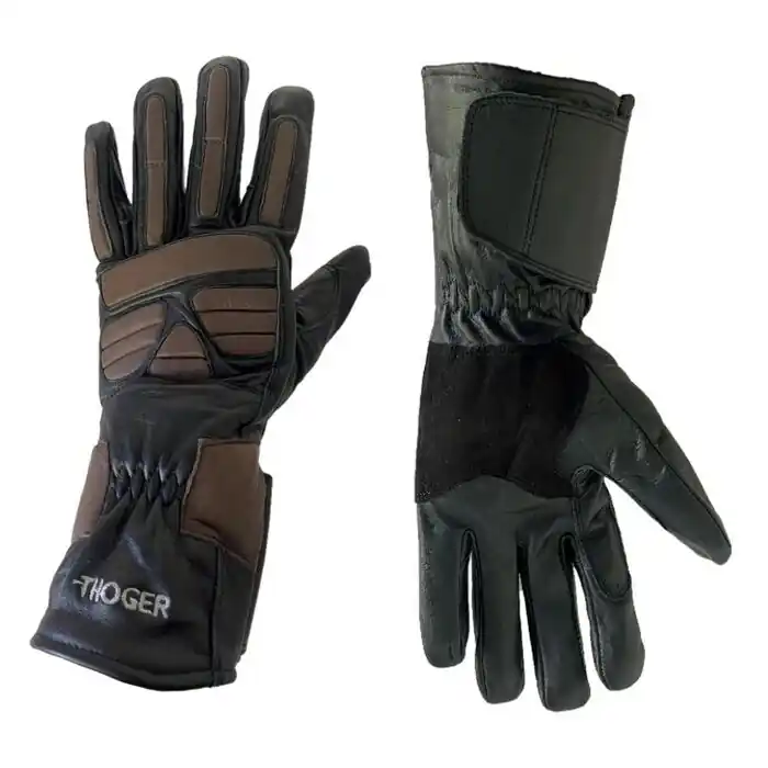 Nur Für Kurze Zeit Thoger Handschuhe Bob Retro Vintage 80‘s Schwarz Braun XL/11