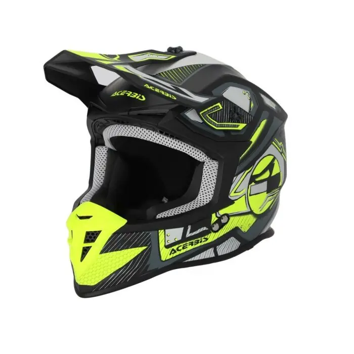 Acerbis Helm Linear 2206 Neongrün Schwarz S (55/56) Begrenztes Angebot