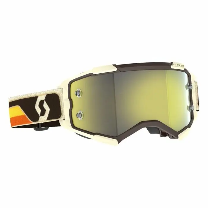 Schneller Versand Scott Brille Fury Works Braun Beige - Chromegelb