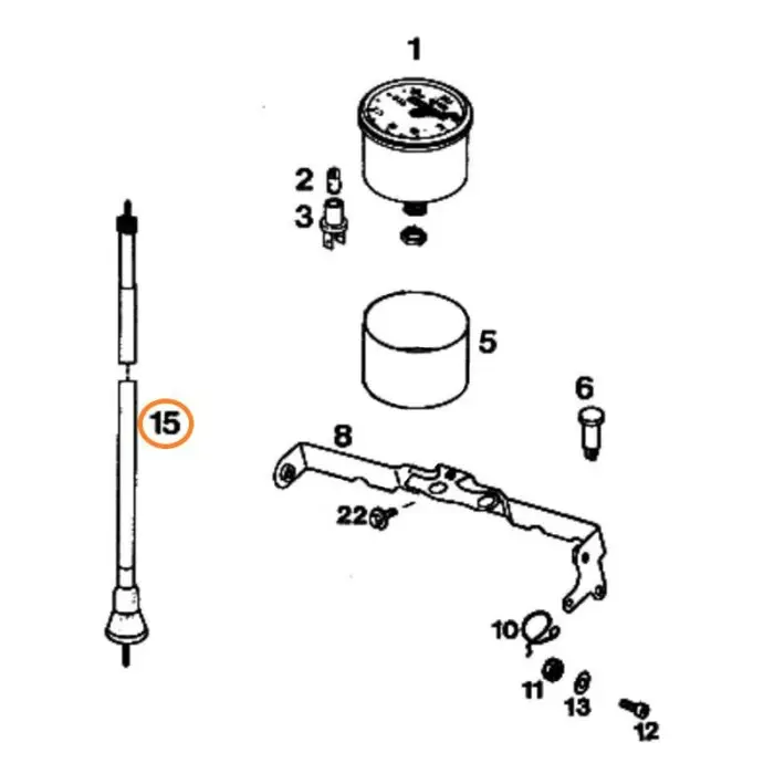 Speedom. Cable M10/M12 985mm 1993 Markenprodukt
