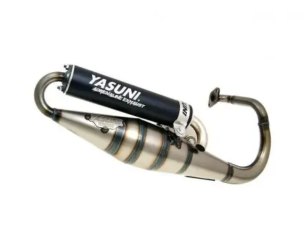 Auspuff YASUNI Scooter Z schwarz kompatibel für Peugeot stehend Speedfight, Squab, TKR, Buxy, Elystar Rabatt