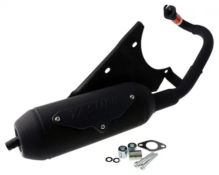 Auspuffanlage YASUNI Eco schwarz für Kymco Agility RS 50, Grand Dink, Super 8 9 SYM Jet 4R EuroX, Red Devil SportAuspuff Nur Heute