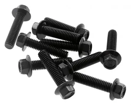 Billig Flansch Schrauben M6x25 10 Stück schwarz