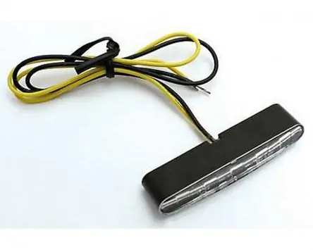 Bestseller Einbau Blinker Motorrad LED STRIPE, klares Glas, Paar B53,3xH7xT15 mm