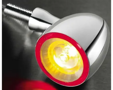 Blinker LED / Rücklicht Kellermann Bullet 1000 DF, chrom , klares Glas, Motorrad Kracherpreis