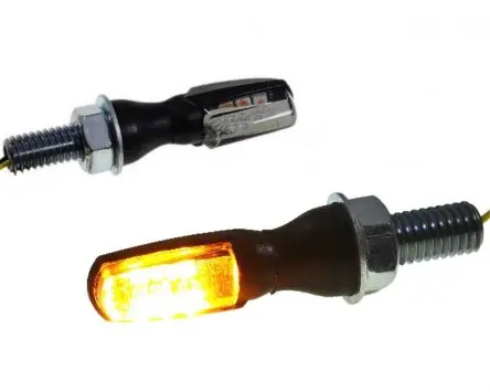 Blinker SHIN YO Spark 12V LED schwarz, getöntes Glas, E-geprüft, Universal kompatibel für Roller, Motorrad, Quad, Moped, Mofa, Vespa Markenware