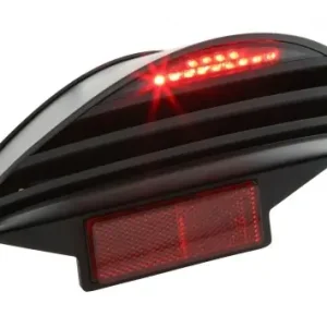 Jetzt Kaufen Rücklicht BCD RX LED schwarz mit ABE kompatibel für Yamaha Aerox, MBK Nitro 50 / 100, CPI Aragon, Hussar, Aprilia Rally Bremslicht