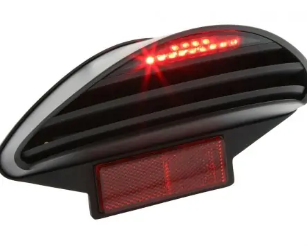 Jetzt Kaufen Rücklicht BCD RX LED schwarz mit ABE kompatibel für Yamaha Aerox, MBK Nitro 50 / 100, CPI Aragon, Hussar, Aprilia Rally Bremslicht