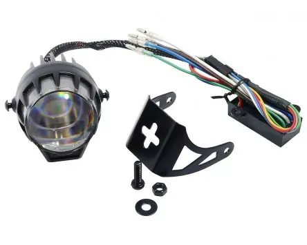 Nur Heute Scheinwerfer HIGHSIDER Dual-Stream LED 12V, schwarz Aluminium mit ABE Motorrad, Quad