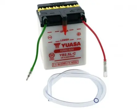 Batterie 12V 2,5Ah YUASA YB2.5LC, ohne Batteriesäure Markenware