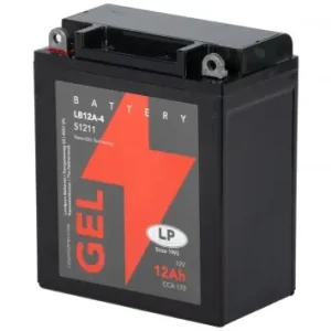 Batterie 12V 12Ah LANDPORT LB12A-4 Gel passt für Honda CB 250 350 400, Yamaha XJ 650, Kawasaki Z 750, Ducati Supersport 900 SS Echt