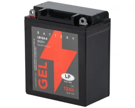 Batterie 12V 12Ah LANDPORT LB12A-4 Gel passt für Honda CB 250 350 400, Yamaha XJ 650, Kawasaki Z 750, Ducati Supersport 900 SS Echt