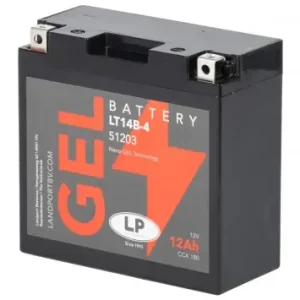 Begrenztes Angebot Batterie LANDPORT LT14B-4 Gel 12V 12Ah kompatibel für Yamaha XJR, TDM, MT-01, Piaggio MP3, Peugeot Metropolis, Honda CB, VT, HD Chopper