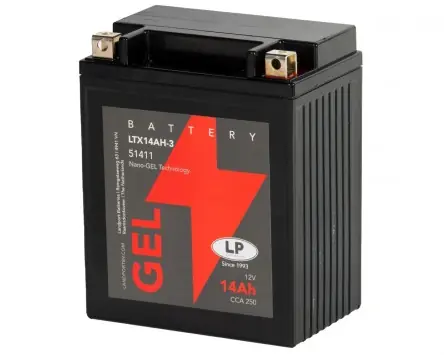 Batterie LANDPORT LTX14AH-3 Gel 12V 14Ah kompatibel für Honda CB, CX, Kawasaki GPZ, VN, ZXR, Peugeot Geopolis, Piaggio X9, Yamaha XJ, XS Preisreduziert