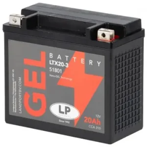 Batterie LANDPORT LTX20-3 Gel 12V 20Ah kompatibel für Yamaha XVZ, XVS, Triumph Trophy, Tiger, Kymco MXU, HD XL, VRSCF, FXSTS, FLSTN Markenprodukt