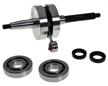 Kurbelwelle Vollwange Set mit Lager kompatibel für Piaggio 50ccm 2-Takt TPH, NRG, Gilera Runner, Aprilia SR50 Zertifiziert