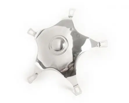 Sale Radkappe 5-Speichen Chrom für offene 10 Zoll Felge kompatibel für Vespa V50 90, PV125, ET3, PK, GT, GTR, TS, GL, Sprint, T4, Rally, PX, T5