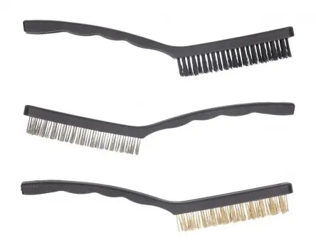 Bürsten Set 225mm Stahl, Messing, Kunststoff - 3 Stück Sonderangebot