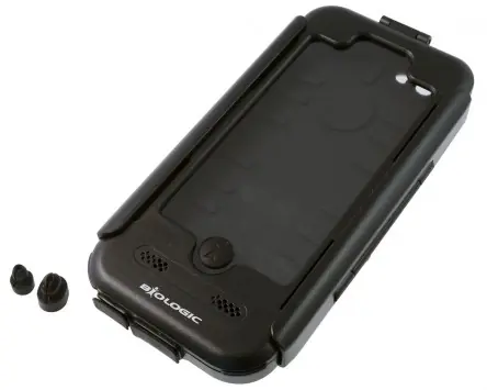 Markenprodukt Motorrad Hardcase für iPhone 5 Spritzwassergeschützt. Schwarz. Für GPS-Halter.