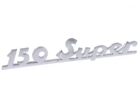 Schriftzug Emblem für Heck 150 super chrom, 4 Pin Highlight